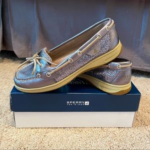 Sperry Angelfish Pewter/Charcoal Glitter Top-Sider